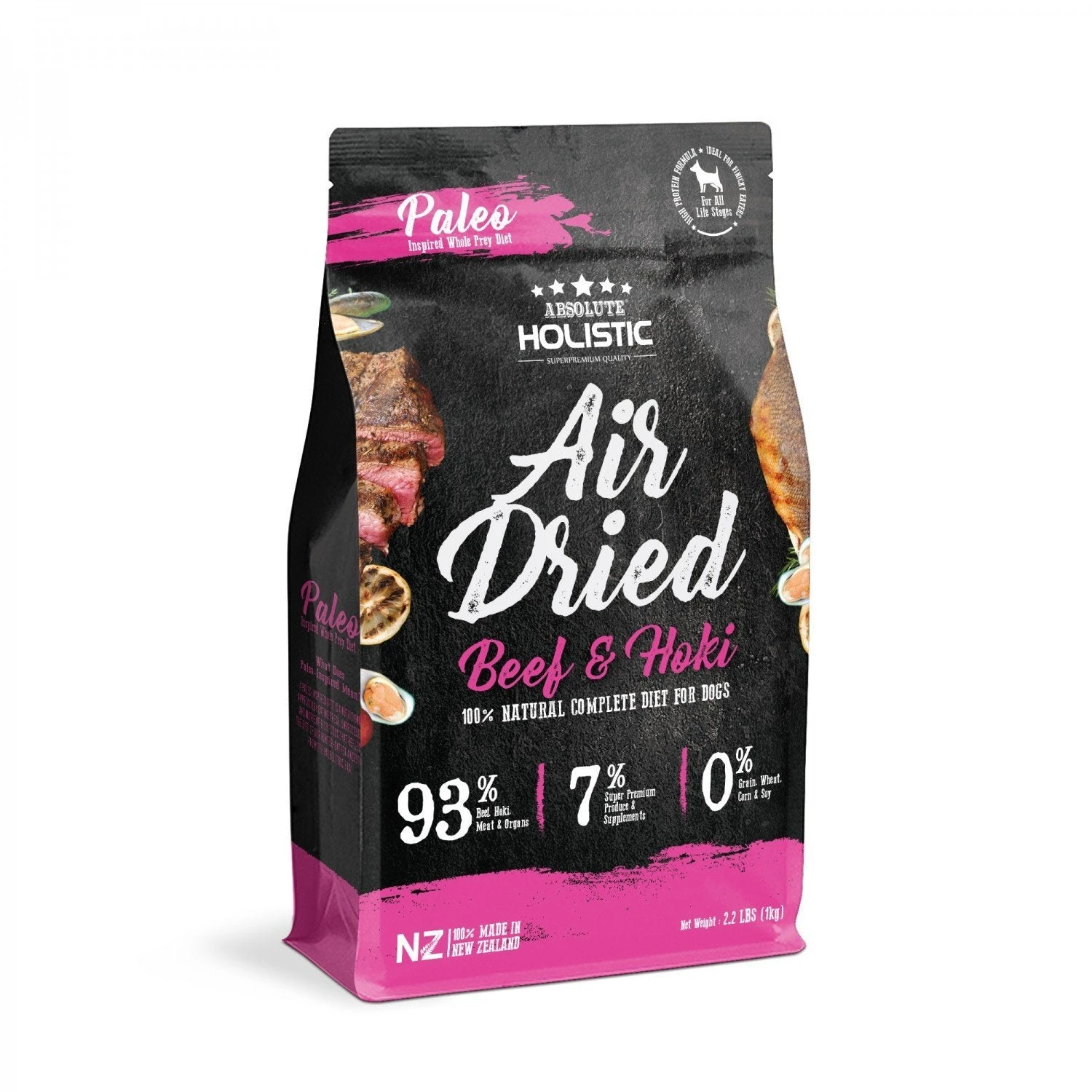 Habitat Pets Supplies -Habitat Pets Supplies Absolute Holistic Air Dried Dog Food Beef and Hoki 1kg 4 1