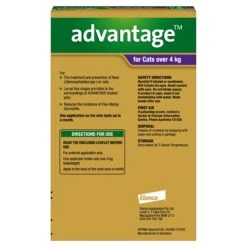 Advantage Flea Treatment For Cats 4kg Purple 4 Pack -Habitat Pets Supplies Advantage Flea Treatment for Cats 4kg Purple 4 Pack 3