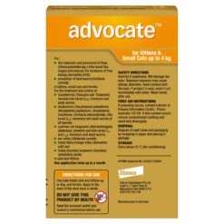 Advocate Flea Heartworm And Worm Treatment For Cats 0-4kg Orange 3 Pack -Habitat Pets Supplies Advocate Flea Heartworm and Worm Treatment for Cats 0 4kg Orange 3 Pack 3