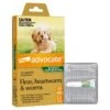 Advocate Flea Heartworm And Worm Treatment For Dogs 0-4kg Green 1 Pack
