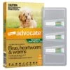 Advocate Flea Heartworm And Worm Treatment For Dogs 0-4kg Green 3 Pack