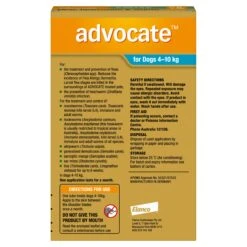 Advocate Flea Heartworm And Worm Treatment For Dogs 4-10kg Aqua 6 Pack -Habitat Pets Supplies Advocate Flea Heartworm and Worm Treatment for Dogs 4 10kg Aqua 6 Pack 3