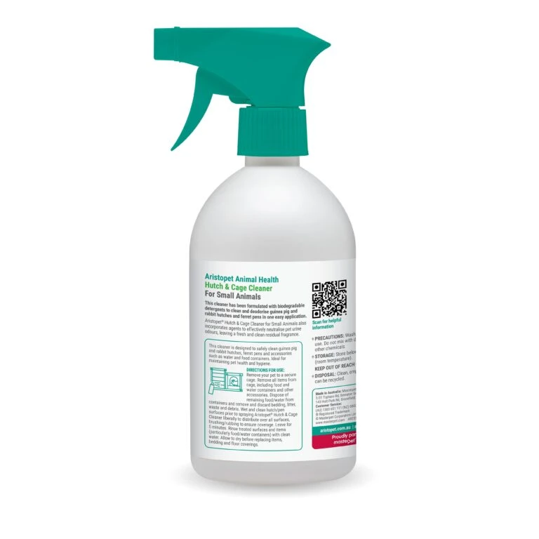 Habitat Pets Supplies -Habitat Pets Supplies Aristopet Hutch and Cage Cleaner Spray for Small Animals 500ml 2 768x768 1