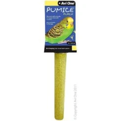 Avi One Pumice Bird Perch Yellow Small
