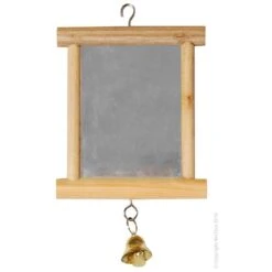Avi One Wooden Framed Mirror With Bell