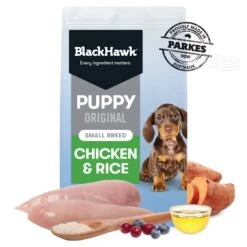 Black Hawk Chicken And Rice Small Breed Puppy Dry Dog Food 3kg -Habitat Pets Supplies Black Hawk Chicken and Rice Small Breed Puppy Dry Dog Food 3kg 3