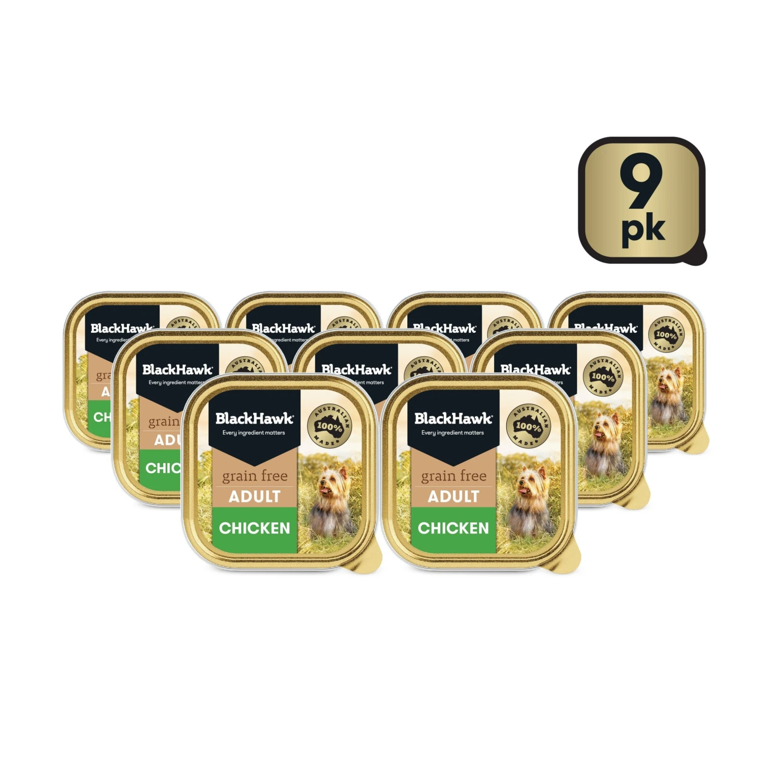 Black Hawk Grain Free Chicken Wet Dog Food 100g X 9 1 Black Hawk Grain Free Chicken Wet Dog Food 100g X 9