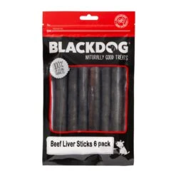 Blackdog Beef Liver Sticks Dog Treats 6 Pack