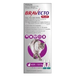 Bravecto Plus Spot-On Flea Tick And Worming Treatment For Large Cats 2 Pack