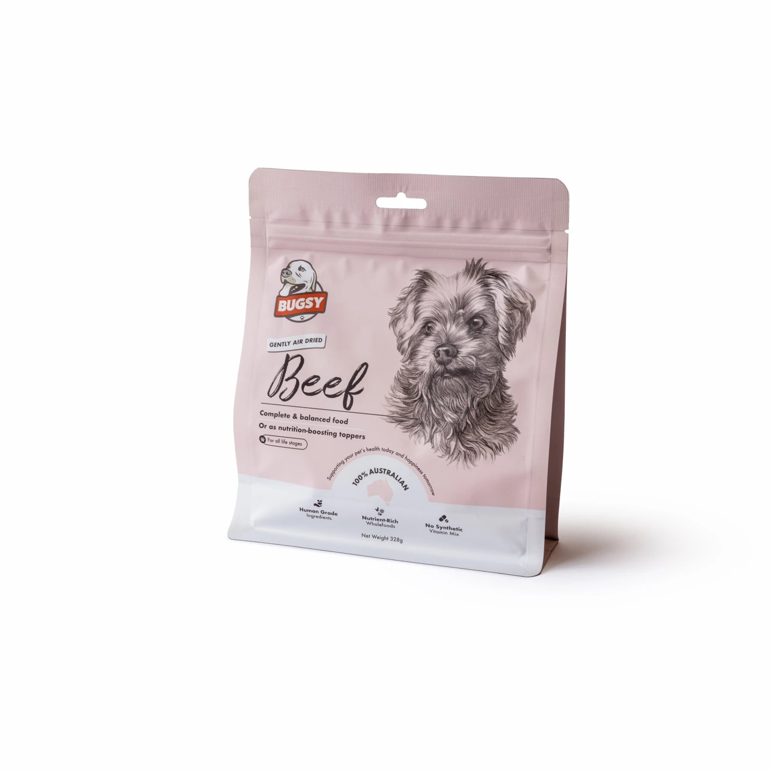 Bugsy Beef Air Dried Raw Dog Food 328g 1 Bugsy Beef Air Dried Raw Dog Food 328g