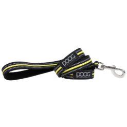 DOOG Neoprene Bolt Neon Black And Yellow Dog Lead Large (+_+)
