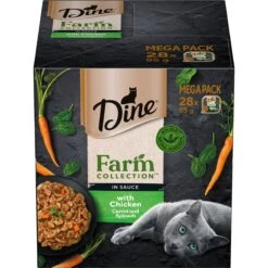 Dine Farm Collection Chicken Carrot And Spinach Adult Cat Wet Food 85g X 28