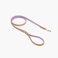 EzyDog Oxford Leather Dog Lead Blonde And Lilac Lite 48inch
