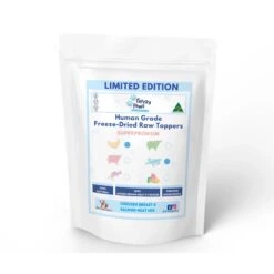Freezy Paws Freeze Dried Chicken And Salmon Topper Mix For Dogs And Cats 80g (+_+)