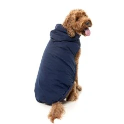 FuzzYard Dog Apparel Essential Padded Hooded Jacket Navy Size 5 ^+^