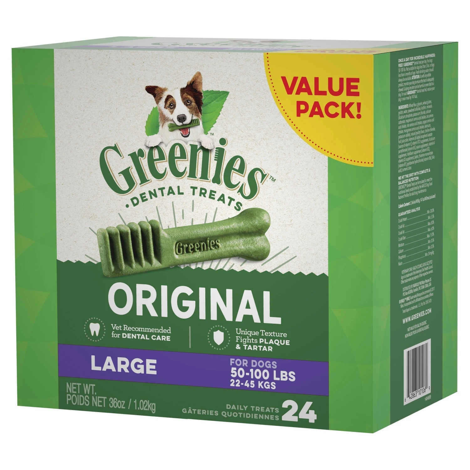 Greenies Dog Original Dental Treats For Large Dogs Value Pack 1kg 4 Greenies Dog Original Dental Treats For Large Dogs Value Pack 1kg - Image 4
