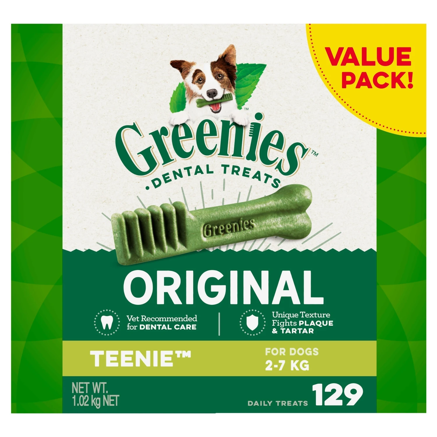 Greenies Dog Original Dental Treats For Teenie Dogs Value Pack 1kg 2 Greenies Dog Original Dental Treats For Teenie Dogs Value Pack 1kg - Image 2