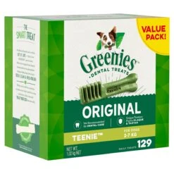 Greenies Dog Original Dental Treats For Teenie Dogs Value Pack 1kg