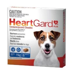 Heartgard Plus Heartworm Chews For Dogs 0-11kg Blue 6 Pack