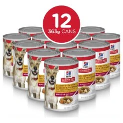 Hills Science Diet Adult Savoury Stew Chicken And Vegetables Canned Dog Food 363g X 12 -Habitat Pets Supplies Hills Science Diet Adult Savoury Stew Chicken and Vegetables Canned Dog Food 363g x 12 10