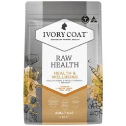 Ivory Coat Raw Health Adult Cat Vitality Dry Food With Freeze Dried Chicken Pieces 2kg