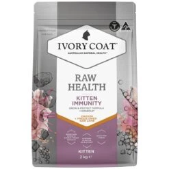 Ivory Coat Raw Health Kitten Immunity Dry Food With Freeze Dried Chicken Pieces 2kg