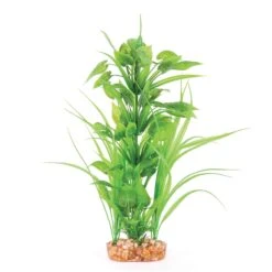 Kazoo Aquarium Artificial Plant Green With Thin Leaves And Spots Extra Large