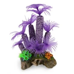 Kazoo Purple Tunicate Coral With Plants Medium Fish Tank Ornament