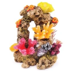 Kazoo Reef Rock With Coral And Plants Medium Fish Tank Ornament