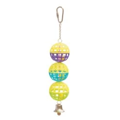 Kazoo Triple Ball With Bell Hanging Bird Toy