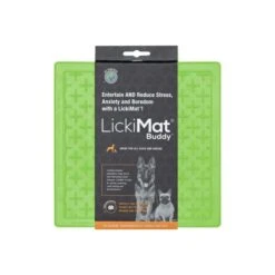 LickiMat Buddy Slow Feeder Mat For Dogs Green