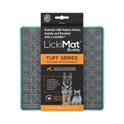 LickiMat Buddy Tuff Slow Feeder Mat For Dogs Turquoise