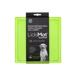 LickiMat Soother Slow Feeder Mat For Dogs Green