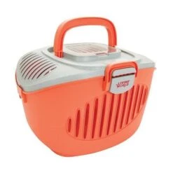 Living World Paws 2 Go Small Animal Carrier Pink And Grey