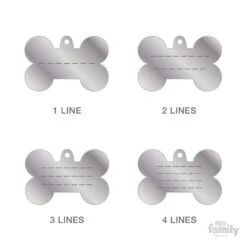 My Family Basic Bone Small Black With Free Engraving -Habitat Pets Supplies My Family Basic Bone Small Black with Free Engraving 3