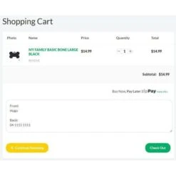 My Family Basic Bone Small Black With Free Engraving -Habitat Pets Supplies My Family Basic Bone Small Black with Free Engraving 4