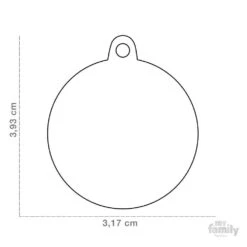 My Family Basic Circle Large Chrome Dog Tag With Free Engraving -Habitat Pets Supplies My Family Basic Circle Large Chrome Dog Tag with Free Engraving 3