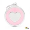 My Family Classic Heart Pink Dog Tag With Free Engraving