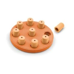 Nina Ottosson DogSmart Wooden And Orange Puzzle Feeder Dog Toy