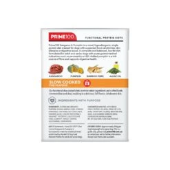 Prime 100 Slow Cooked Kangaroo And Pumpkin Dog Food 354g -Habitat Pets Supplies Prime 100 Slow Cooked Kangaroo and Pumpkin Dog Food 354g 3