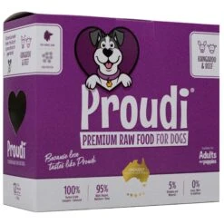 Proudi Kangaroo And Beef Raw Dog Food Patties 2.4kg
