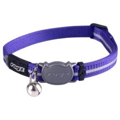 Rogz AlleyCat Safeloc Small Cat Collar Purple (+_+)