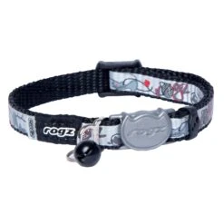 Rogz ReflectoCat Safeloc Extra Small Cat Collar Black (+_+)
