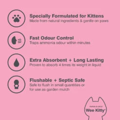 Rufus & Coco Wee Kitty Corn Clumping Kitten Cat Litter 9kg -Habitat Pets Supplies Rufus Coco Wee Kitty Corn Clumping Kitten Cat Litter 9kg 3