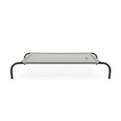 Snooza Flea-Free Grey And Black Flat Packed Raised Dog Bed Medium