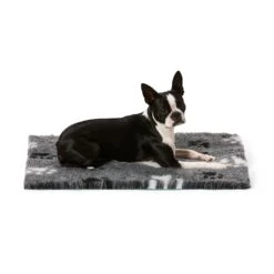 Snooza Stay Dry Mat Grey Paws Dog Bed Medium