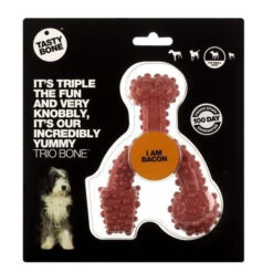 TastyBone Dog Toy Nylon Bacon Trio Bone For Small Dogs