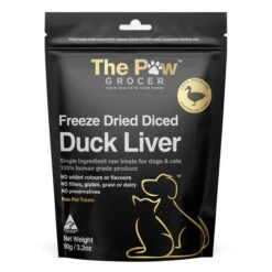 The Paw Grocer Black Label Freeze Dried Duck Liver Dog And Cat Treats 72g