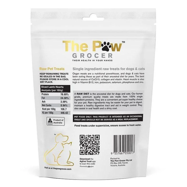 The Paw Grocer Freeze Dried Lamb Hearts Dog And Cat Treats 90g 2 The Paw Grocer Freeze Dried Lamb Hearts Dog And Cat Treats 90g - Image 2