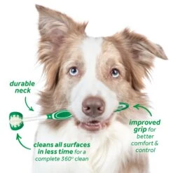 Tropiclean Fresh Breath Tripleflex Toothbrush For Large Dogs -Habitat Pets Supplies Tropiclean Fresh Breath Tripleflex Toothbrush For Large Dogs 4